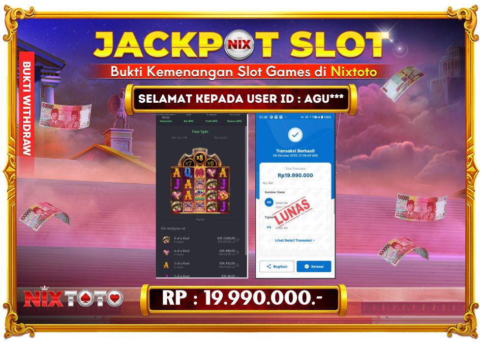 🎰 NIXTOTO JACKPOT SLOT Rp. 19.990.000 LUNAS 🎉