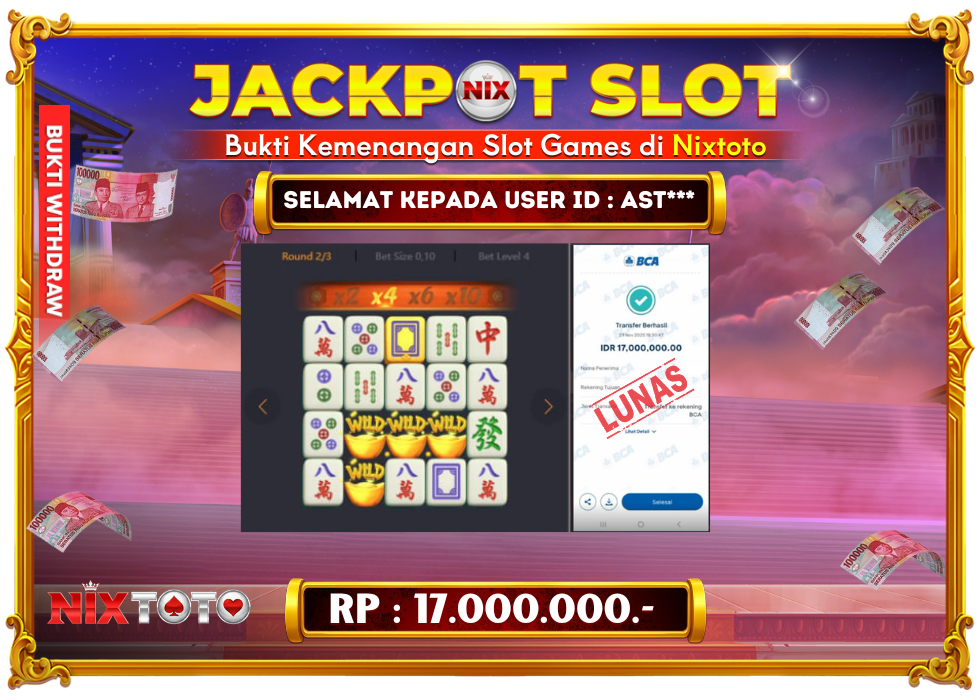 🎰 NIXTOTO JACKPOT SLOT Rp. 17.000.000 LUNAS 🎉