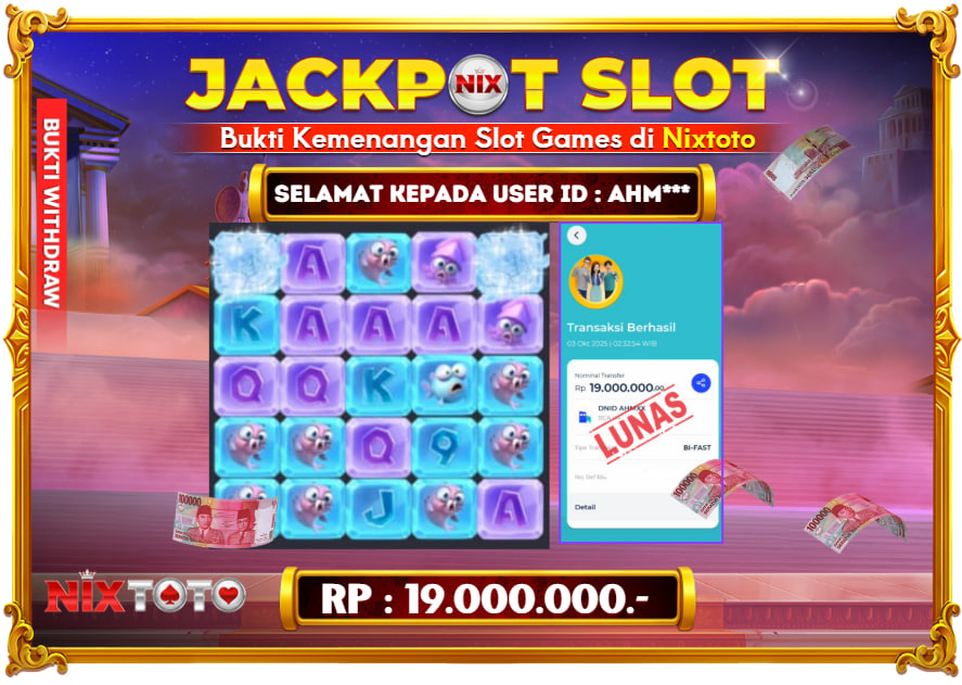 🎰 NIXTOTO JACKPOT SLOT Rp. 19.000.000 LUNAS 🎉