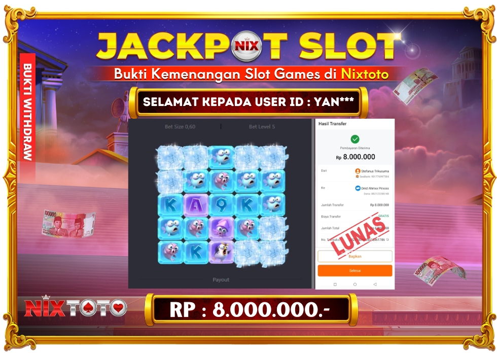 🎰 NIXTOTO JACKPOT SLOT Rp. 8.000.000 LUNAS 🎉