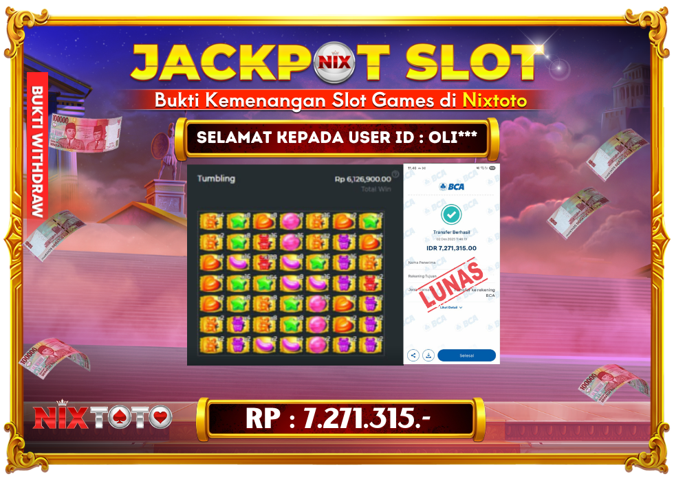 🎰 NIXTOTO JACKPOT SLOT Rp. 7.271.315 LUNAS 🎉