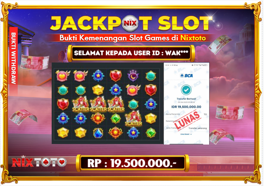🎰 NIXTOTO JACKPOT SLOT Rp. 19.500.000 LUNAS 🎉