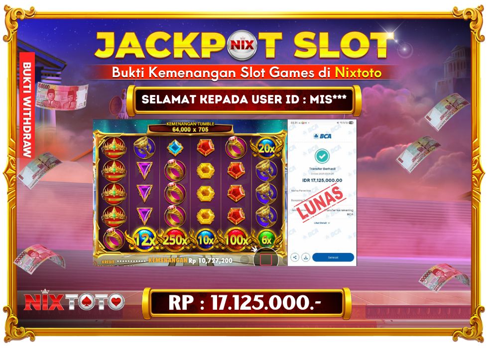 🎰 NIXTOTO JACKPOT SLOT Rp. 17.125.000 LUNAS 🎉